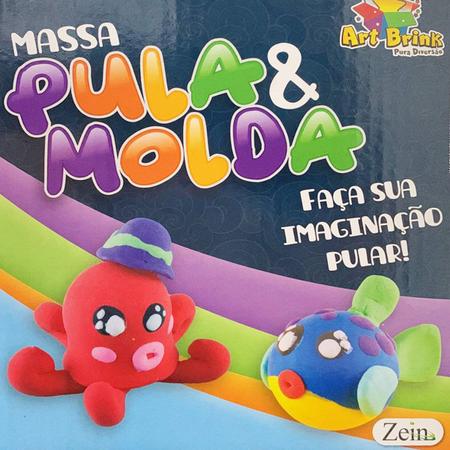 Imagem de Kit 3 Massinha De Modelar Pula Molda Criativa Brincadeira Infantil 20g Criança