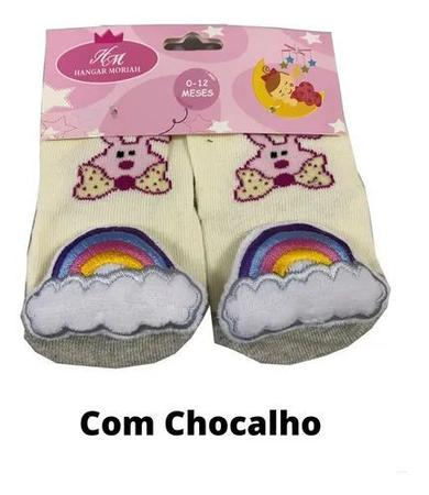 Imagem de Kit 3 Meias Sapatinhos Pantufas Infantil Bebê E Rn Menina 12-24GIRL