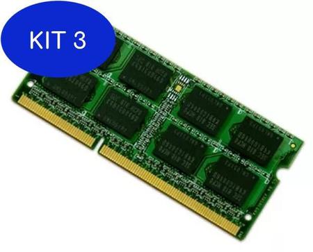 Imagem de Kit 3 Memória Ddr3 /2Gb /Pc-10600S Netbook Acer One Ao722-Bz893