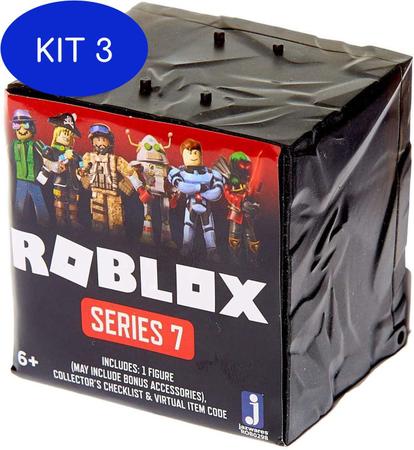 Kit 3 Mini Figura Surpresa - 8 Cm - Roblox - Cubo Série 7 - Sunny