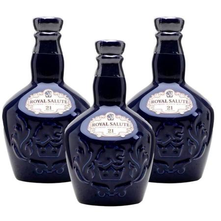 Imagem de KIT 3 Miniatura Royal Salute 21 anos Azul 50ml