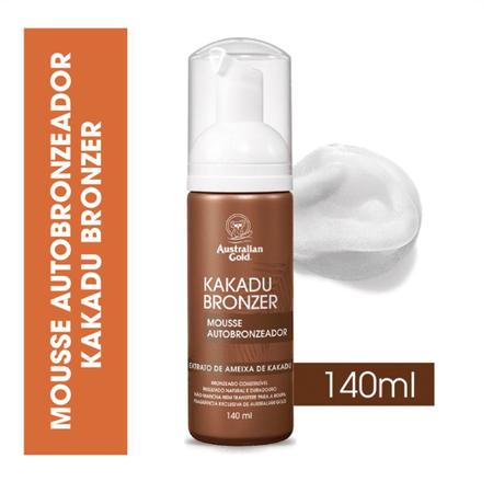 Imagem de Kit 3 Mousses Autobronzeador Kakadu Bronzer Australian Gold 140ml