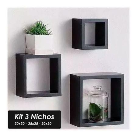 Imagem de Kit 3 Nicho Decorativo para Sala ,Cozinha, Banheiro MDF