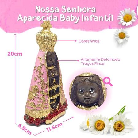Kit 3 Nossa Senhora Baby Gesso Atacado 20cm - Divinário Imagem de Kit 3 Nossa Senhora Baby Gesso Atacado 20cm