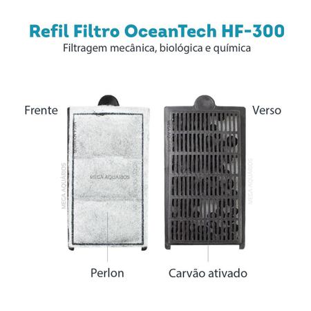 Imagem de Kit 3 Ocean Tech Refil Filtro Externo Hf-300 Hf300 Hf 300