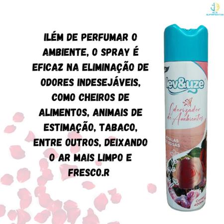 Imagem de Kit 3 Odorizador De Ambientes Pétalas de Rosas 180g/400ml Lev&uze