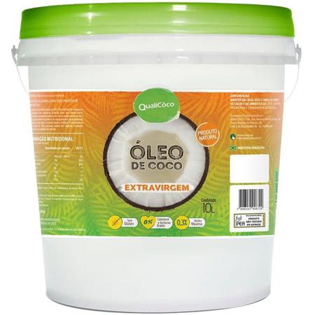 Imagem de Kit 3 Óleo de Coco Extra Virgem Balde 10kg Qualicôco