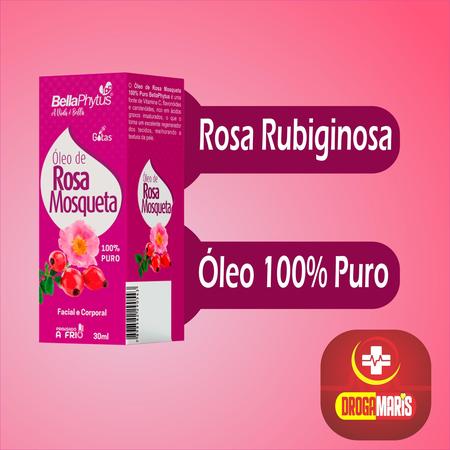 Imagem de kit 3 Óleo Rosa Mosqueta rosa Rubiginosa 30ml 100% puro e natural Bellaphytus