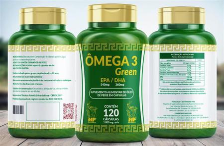 Imagem de Kit 3 Omega 3 Oleo Peixe 1000Mg 120 cápsulas Epa 540 Dha 360