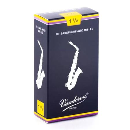 Imagem de Kit 3 palheta vandoren sax alto 1,5 tradicional - sr2115