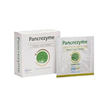Imagem de Kit 3 Pancrezyme Enzima Digestiva Trata Pancreatite 10 Sachê