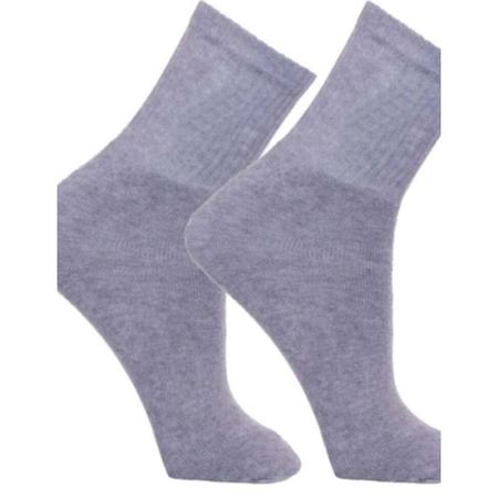 Imagem de Kit 3 pares de meias lisas em algodão cano longo masculina confortável básico