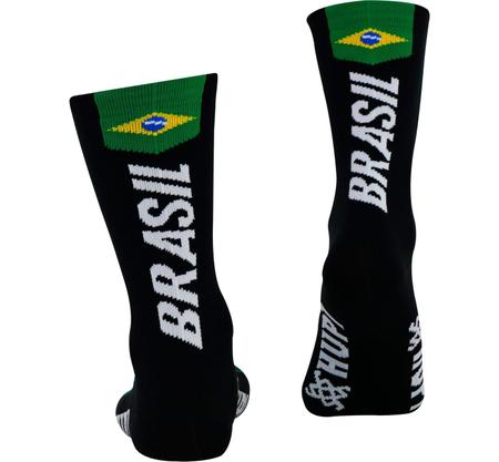 Imagem de Kit 3 Pares Meia HUPI Brasil - Branco 5.0, Preto 1.0 e Azul 4.0