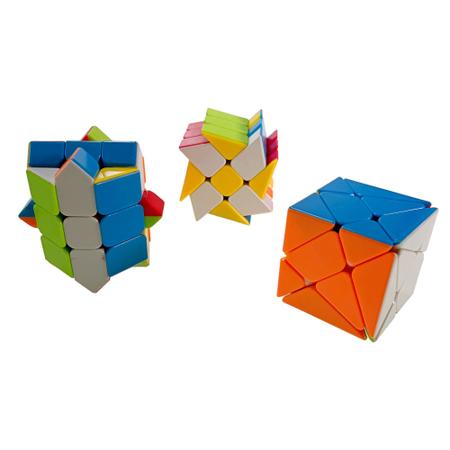 Kit 3 Pçs Cubo Mágico Formatos Diferentes Series Cube Special