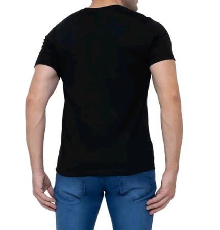 Imagem de Kit 3 peças blusas camiseta de algodão masculinas manga curta básica