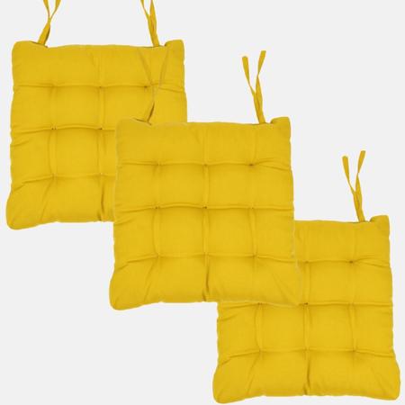 Imagem de Kit 3 Peças Futton 40x40cm Macio Diversas Cores Futon Para Cadeiras Pallets Almofadas Decorações 