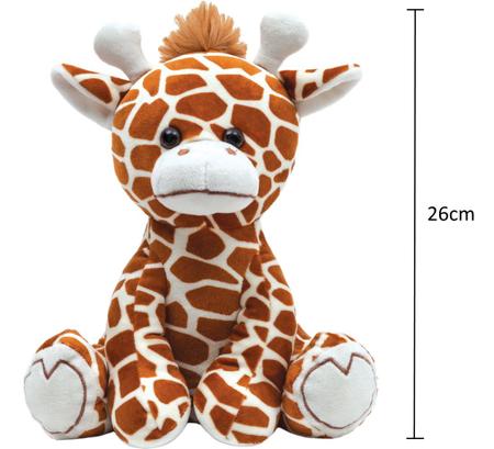 Imagem de Kit 3 Pelúcias Safari Leãozinho Girafa e Elefante para Bebês Buba