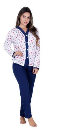 Kit 3 Pijama Botao 2 Manga Longa 1 Manga Curta Cirurgia Pos parto Hospital LaraBella Pijama Hospitalar Cirurgico Magazine Luiza