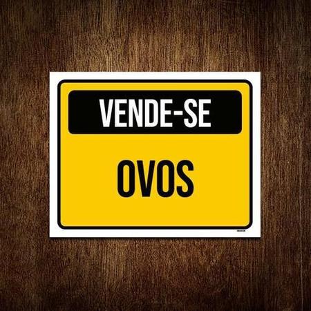 Imagem de Kit 3 Placas De Sinalização - Vende-Se Ovos