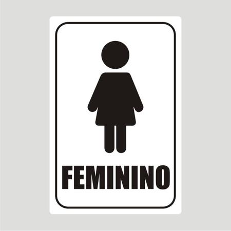 Imagem de Kit 3 Placas para Banheiros - Feminino - Masculino - Geral