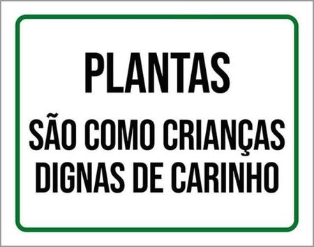 Imagem de Kit 3 Placas Plantas São Como Crianças 36X46