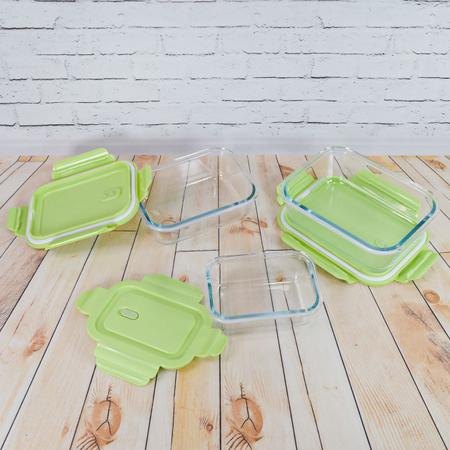 Kit 3 Potes de Vidro Marmita Congelamento de alimentos Aquecimento no micro-ondas Uso no forno Praticidade na cozinha - Interponte Imagem de Kit 3 Potes de Vidro Marmita Congelamento de alimentos Aquecimento no micro-ondas Uso no forno Praticidade na cozinha