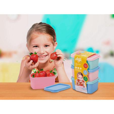 Imagem de Kit 3 Potes Herméticos 250Ml Linha Kids - Dup