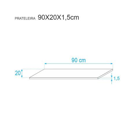 Imagem de Kit 3 Prateleiras 90 x 20cm Preta Suporte Invisível