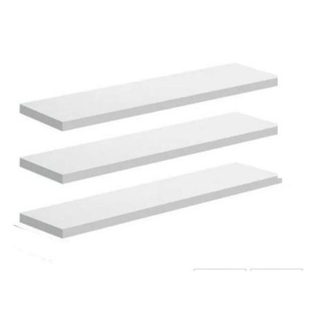 Imagem de Kit 3 Prateleiras Branco Mdf- 30 Cm Com Suporte Decoração