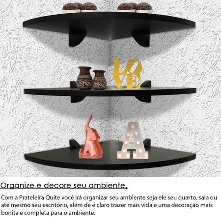 Kit 3 Prateleiras De Parede De Canto Organizadora P/ Quarto Sala Cozinha Em  MDF 35 X 35 cm - Genus Móveis - Prateleira - Magazine Luiza