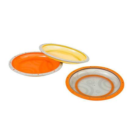 Kit 3 Pratos Colors Borda Silicone - Clingo Imagem de Kit 3 Pratos Colors Borda Silicone - Clingo