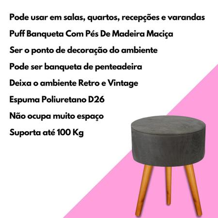 Puff Sala E Quarto Puf Decorativo Decoração Melhor Qualidade em Promoção na  Americanas