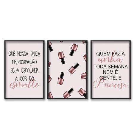 Quadros com Frase Salão de Beleza