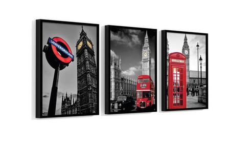 QUADRO CIDADE LONDRES - ÔNIBUS E BIG BEN - TAMANHO 40X60