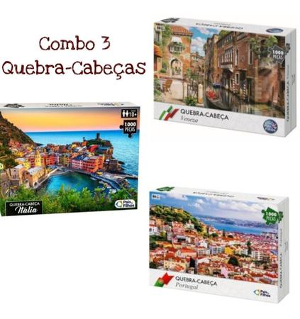 Kit 3 Quebra Cabeça Países 1 Veneza, 1 Portugal E 1 Itália Puzzle - Pais e  Filhos - Quebra Cabeça - Magazine Luiza