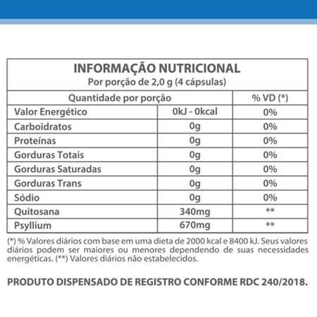 Imagem de Kit 3 Quitosana Com Psyllium 500Mg 120 Cápsulas Prime Ervas