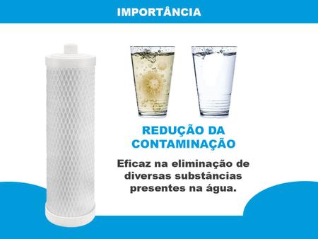 Imagem de Kit 3 Refil Filtro Carvão Ativado 9 3/4 Compatível Acquaplus