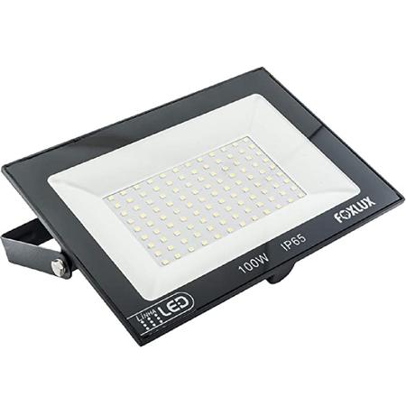Imagem de Kit 3 Refletor LED 100W Bivolt, Luz Branca 6.500K Foxlux
