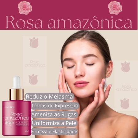 Imagem de Kit 3 Rosa Amazónica - Ácido Hialurônico + Verisol - Sérum