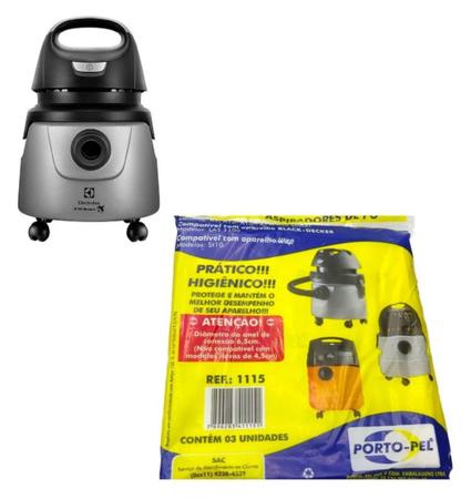 Imagem de Kit 3 Sacos Aspirador Pó Descartáveis Electrolux  A9/ A10 / A10T / A13 / A10 SMART - Black Deckar / Las 1100 e Wap / St10 - Envio em 24hs