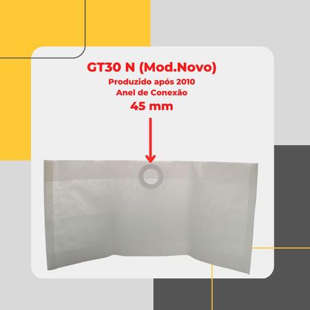 Imagem de Kit 3 Sacos Para Aspirador De Pó Descartável Electrolux GT30N Mod. Novo Refil Compatível Eletrolux com bocal de encaixe