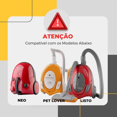 Imagem de Kit 3 Sacos Para Aspirador De Pó Descartável Electrolux Neo / Listo / Pet Lover Refil Compatível Eletrolux
