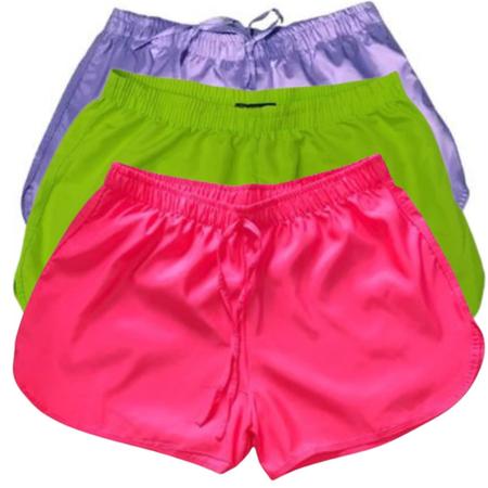 Imagem de Kit 3 Short Feminino Soltinho Saida de Praia Caminhada Top