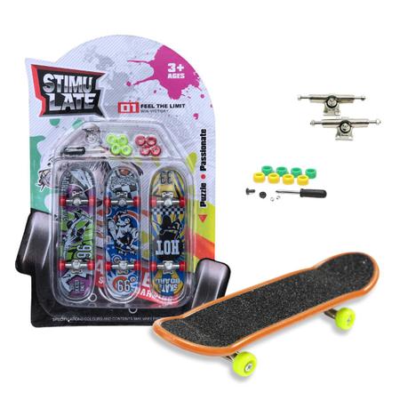 Kit 5 Skate De Dedo Profissional Fingerboard Para Criança