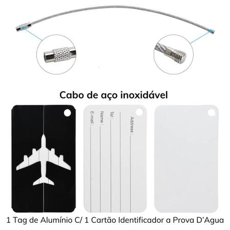 Imagem de Kit 3 Tags Para Mala Viagem Material Resistente A Prova D'Água Seguro