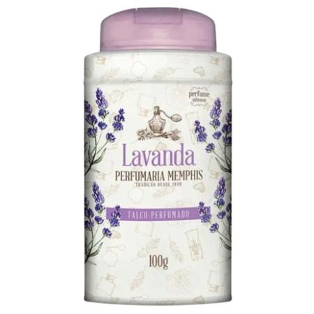 Imagem de Kit 3 Talco Perfumado Alma De Flores Lavanda 100G - Memphis