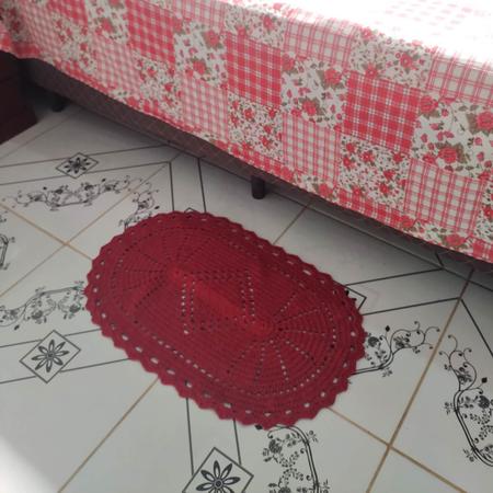Jogo de cozinha/quarto em croche 3 peças: tapetes oval
