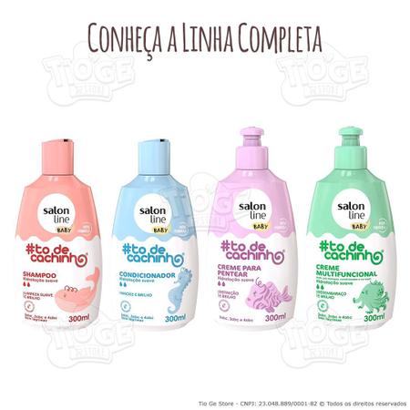 Imagem de Kit 3 ToDeCachinho Baby Ondulados Cacheados Crespos Bebê Infantil Shampoo + Condicionador + Creme Multifuncional