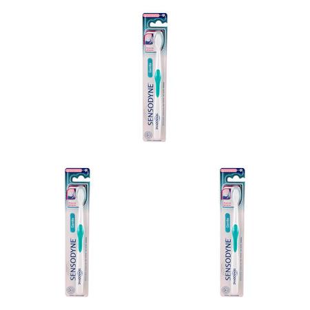 Imagem de Kit 3 Und Escova Dental Sensodyne Gentle Extra Macia Limpeza Suave