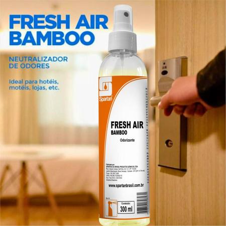 Imagem de Kit 3 Unidades Fresh Air Bamboo Odorizador de Ambientes Spartan - 300ml